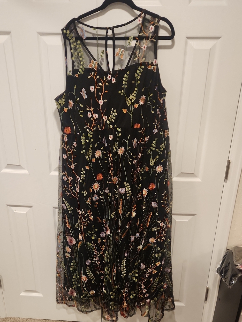 Torrid Maxi Mesh Embroidered Dress - Picture 6 of 9